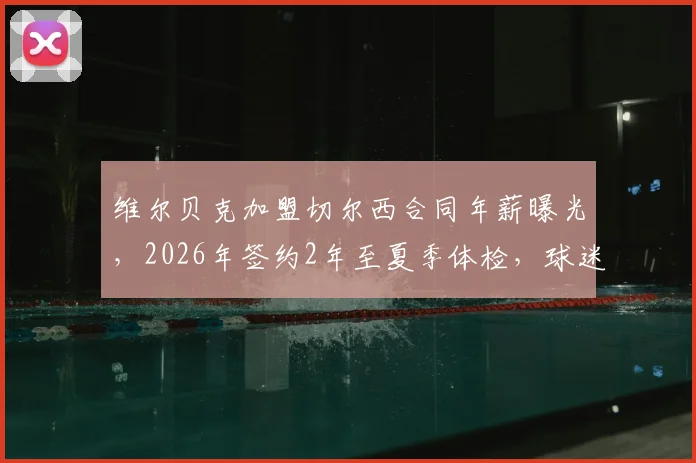 维尔贝克加盟切尔西合同年薪曝光,2026年签约2年至夏季体检,球迷热议其球衣号码选择